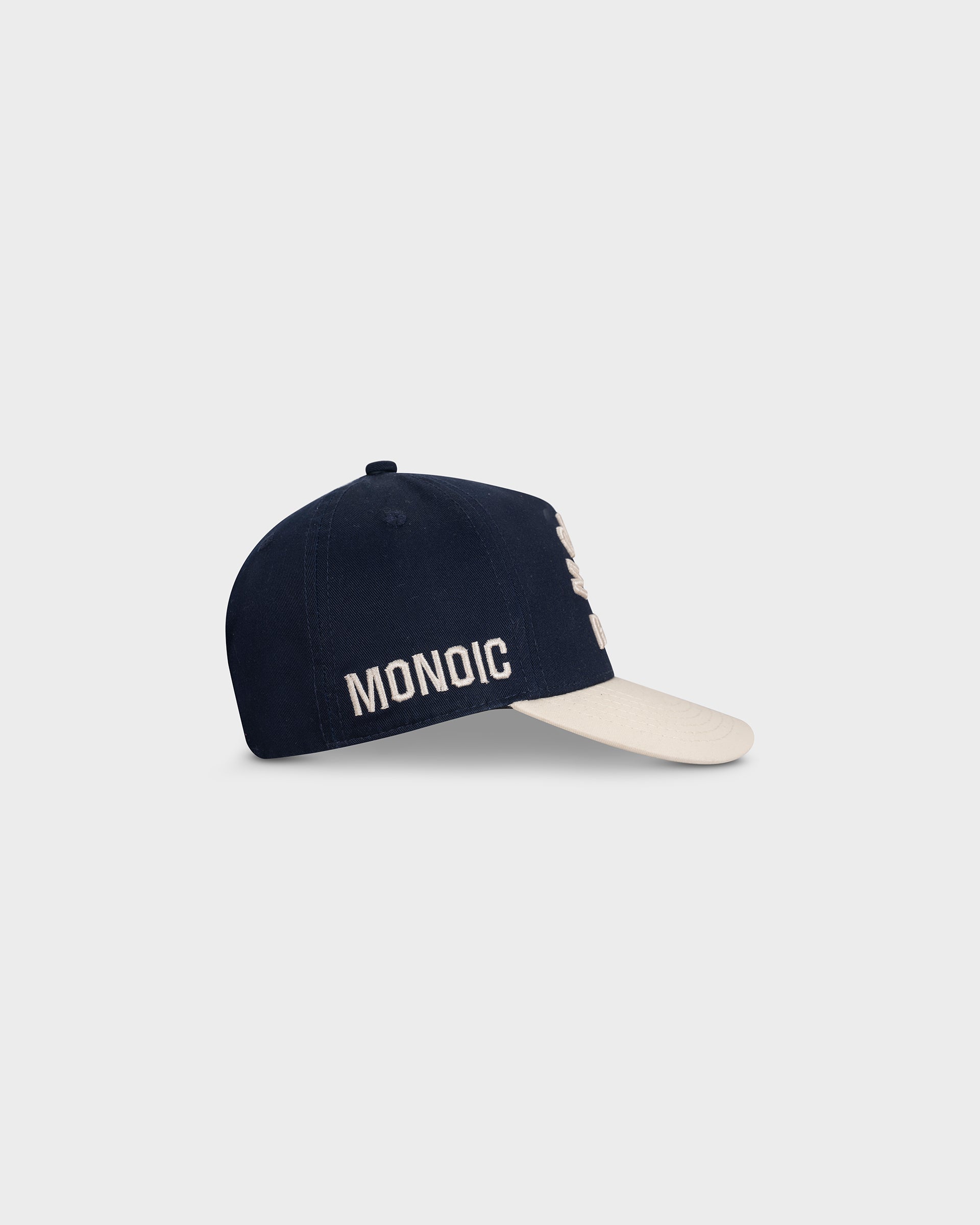 Navy Blue and Cream Baseball Cap | Parisian Dreams Caps | Monoic Studios