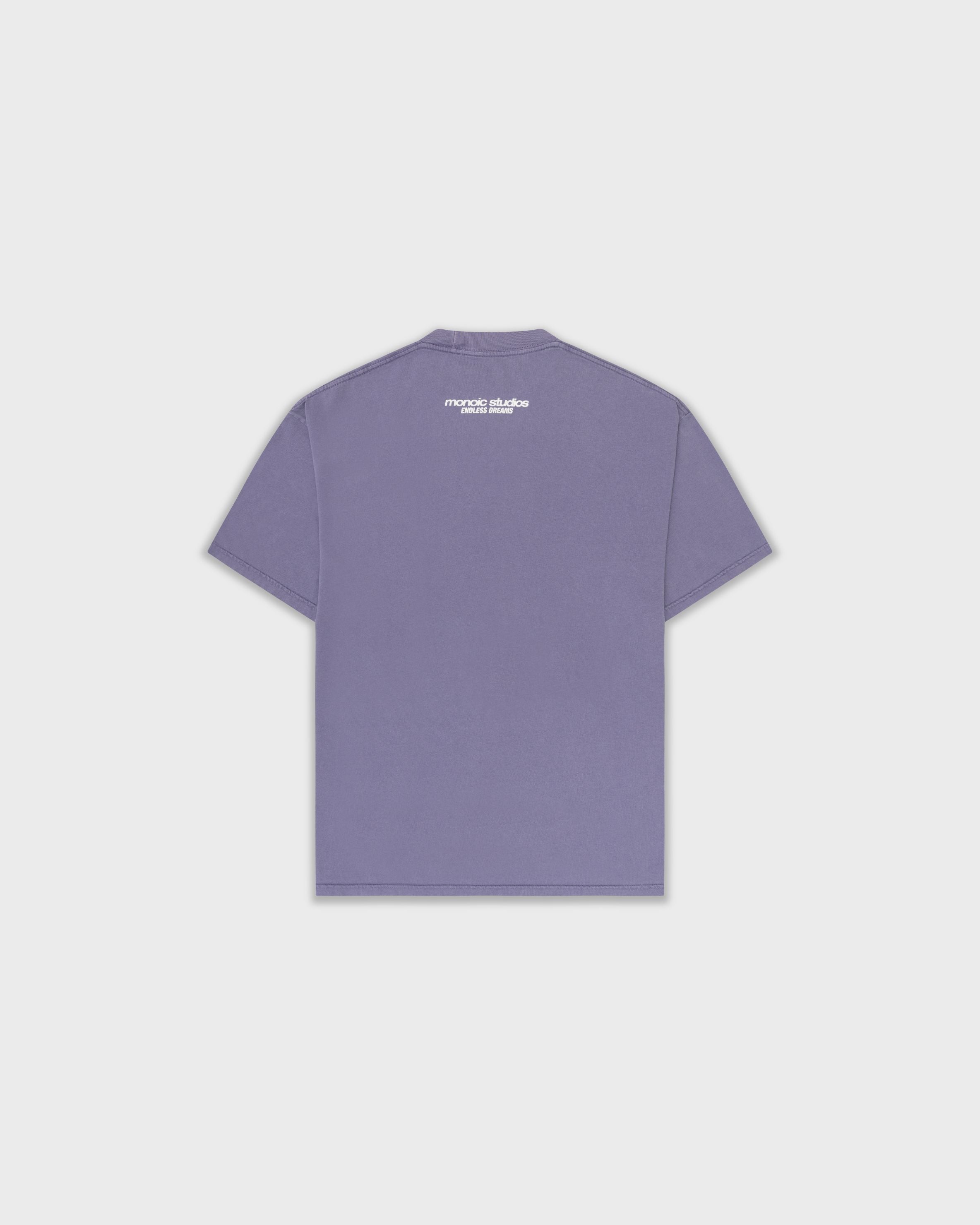 Camiseta Fear Will Lose Morado Desgastado | Camisetas Endless Dreams | Monoic Studios