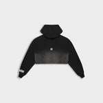 Monoic Paris Cropped Hoodie Gradient Jet Black | Parisian Dreams Hoodies | Monoic Studios