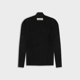 Zip Knit Sweater - Jet Black