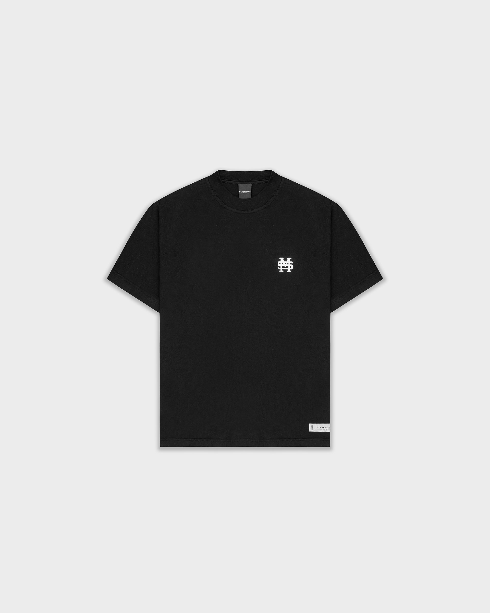 Regular Fit Monogram Jet Black T-shirt | Parisian Dreams T-shirts | Monoic Studios