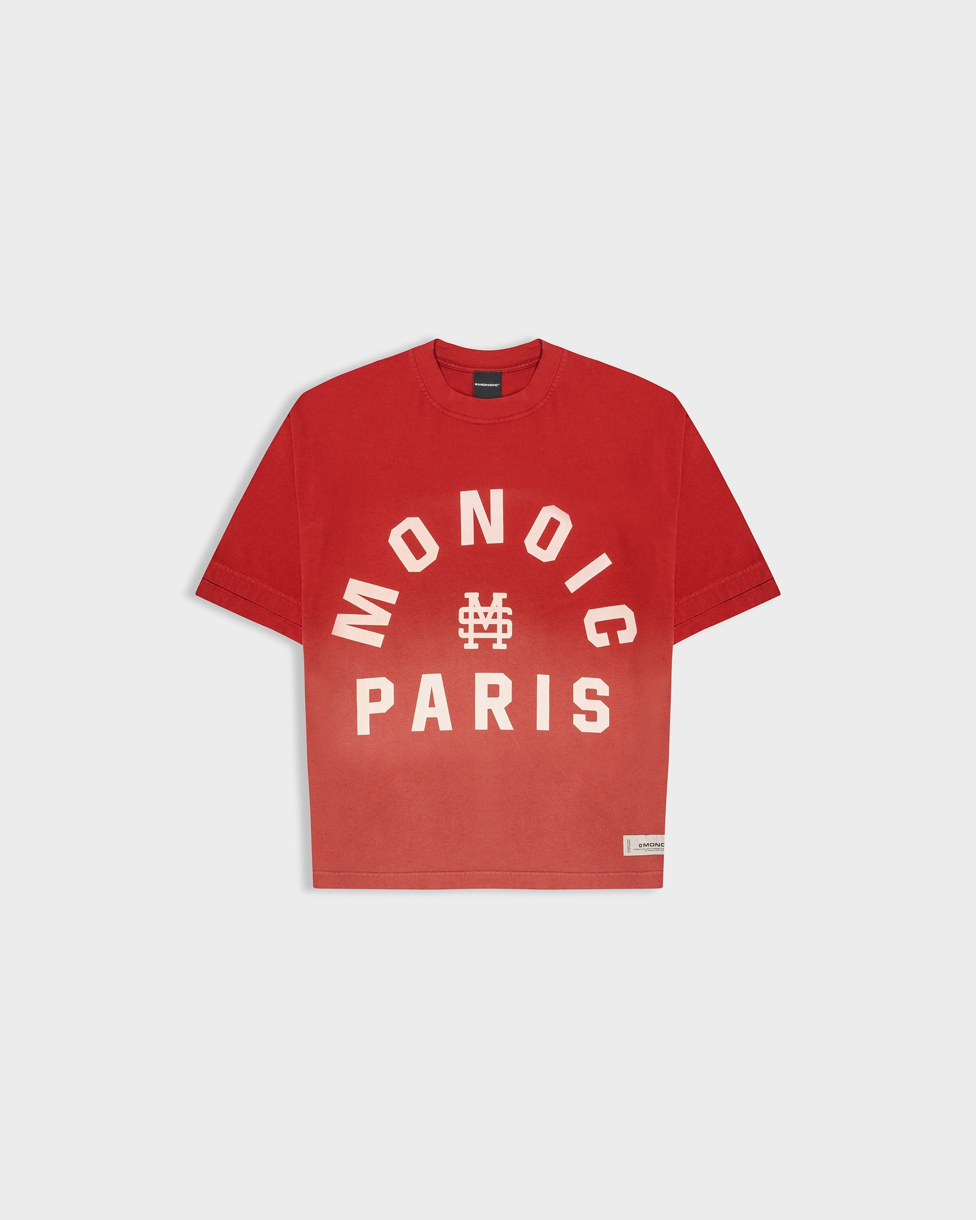 Monoic Paris Boxy Fit T-shirt Gradient Red| Parisian Dreams T-shirts | Monoic Studios