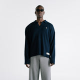 Polo Sweater - Navy Blue