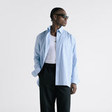 Pinstripe Shirt - Light Blue