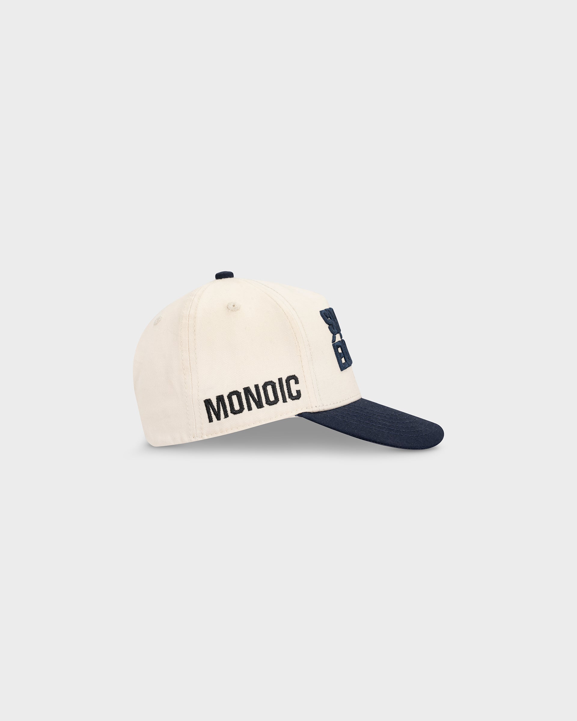 Cream and Navy Blue Baseball Cap | Parisian Dreams Caps | Monoic Studios