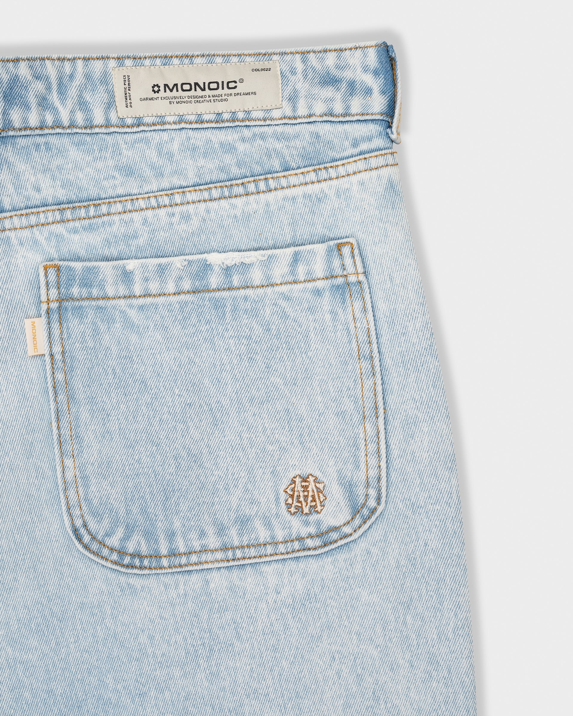 Monoic Denim Jorts Baby Blue | Parisian Dreams Pants | Monoic Studios