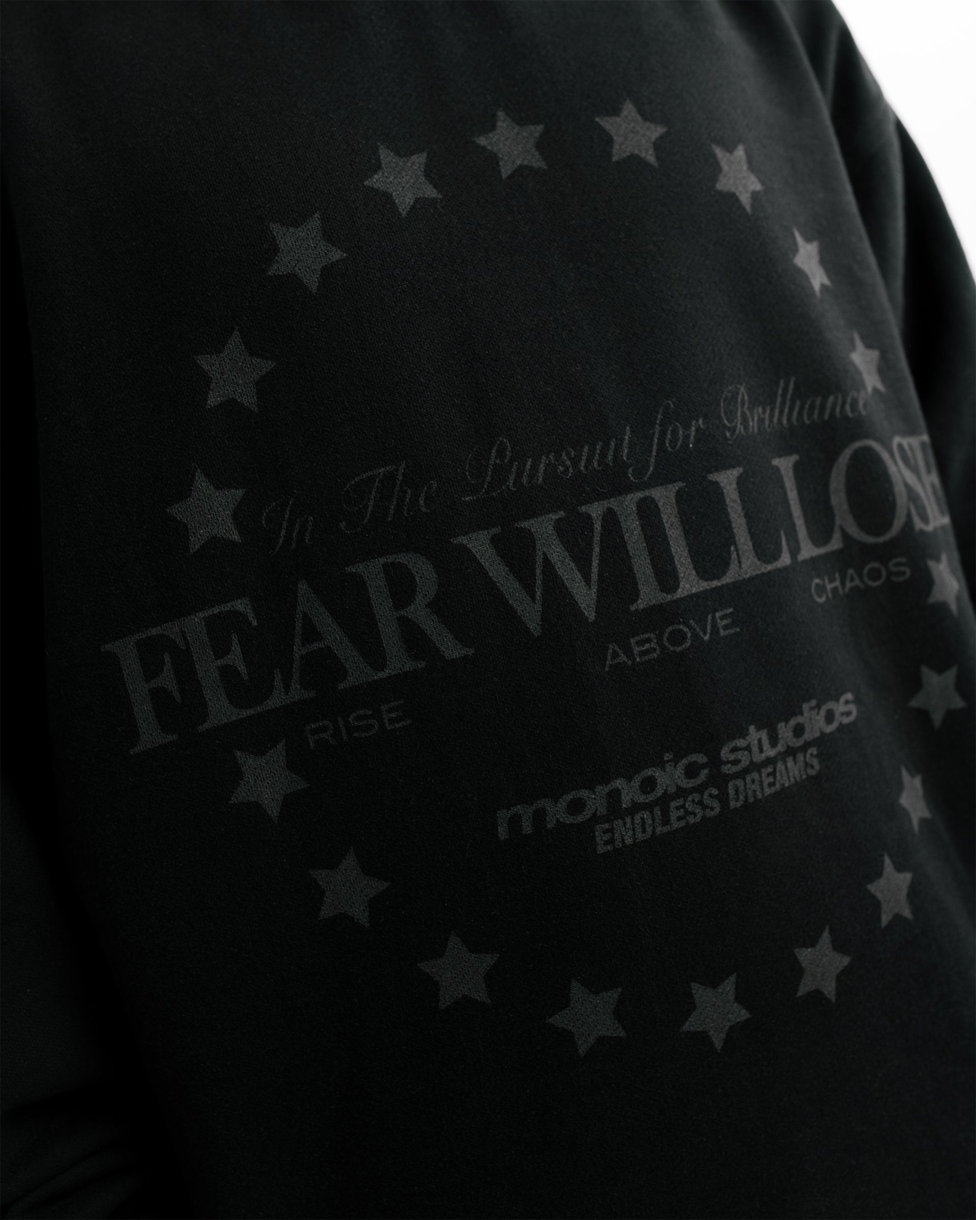 Hoodie Fear Will Lose Negro Oscuro | Hoodies Endless Dreams | Monoic Studios