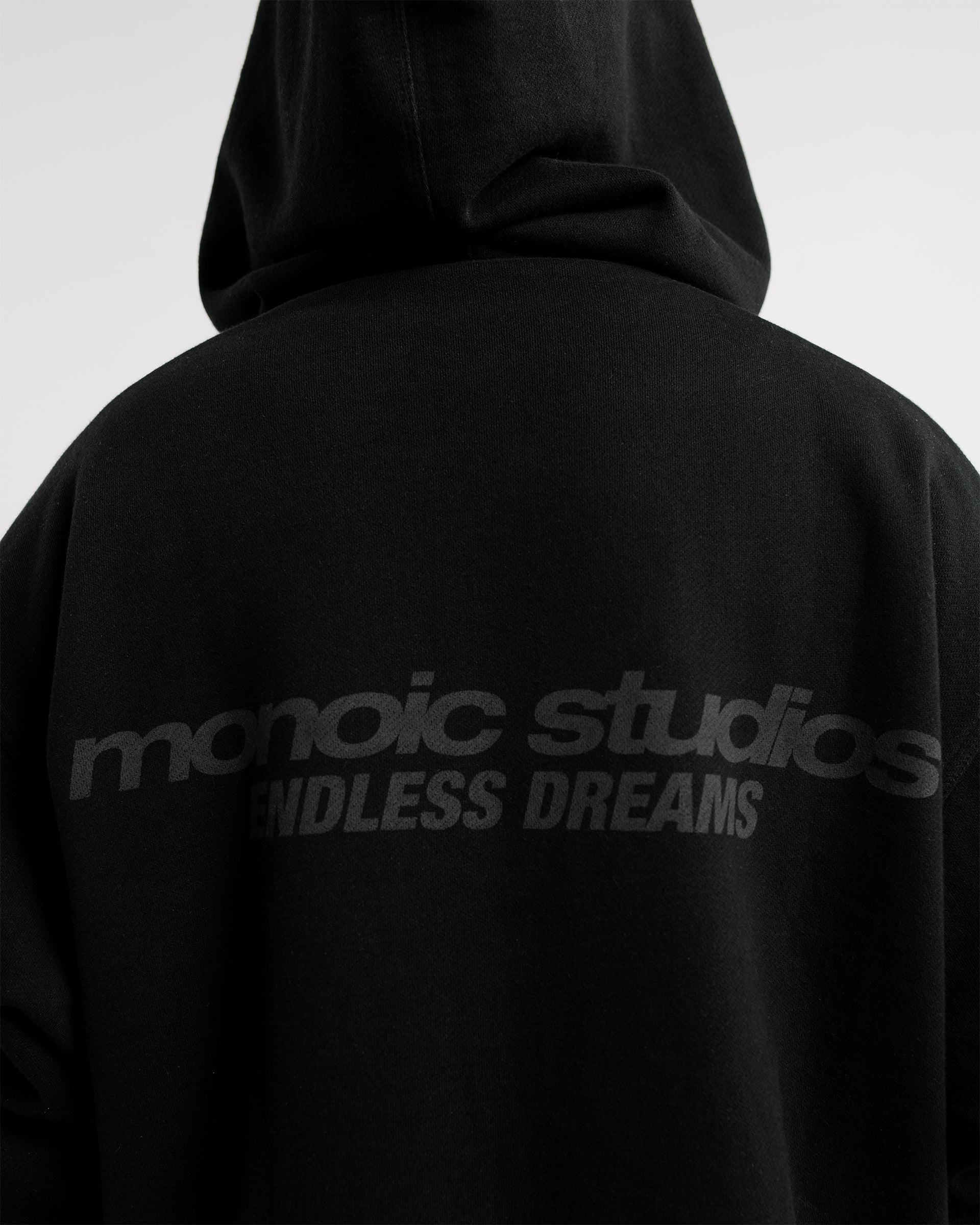 Hoodie Fear Will Lose Negro Oscuro | Hoodies Endless Dreams | Monoic Studios