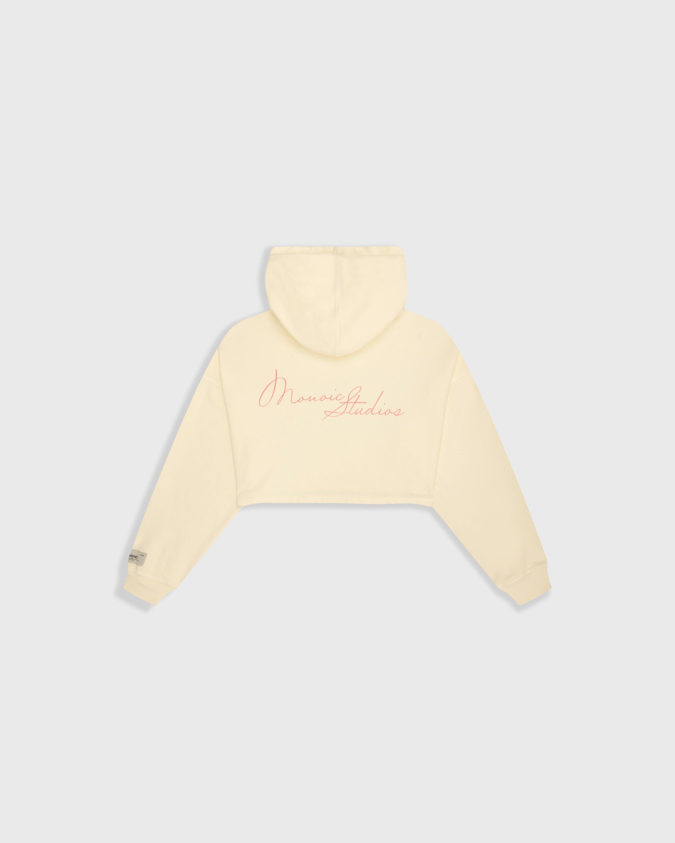 Hoodie Cropped Monoic Mujer Crema | Hoodies Rodeo | Monoic Studios