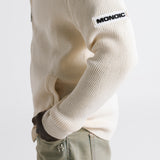 Zip Knit Sweater - Cream