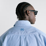 Pinstripe Shirt - Light Blue