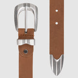 Leather Western Belt - Honey Brown