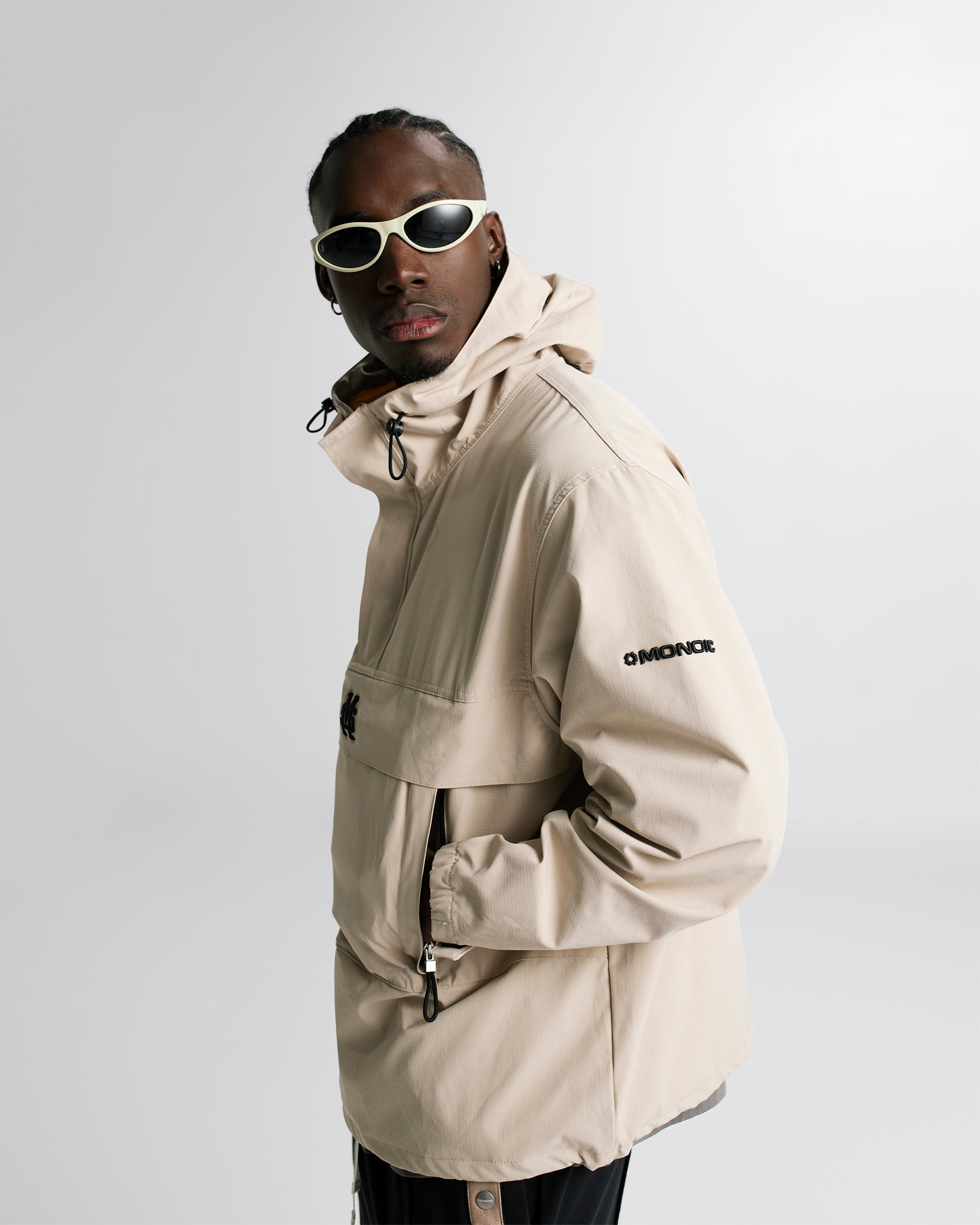 Monoic Windbreaker Jacket Beige | Parisian Dreams Jackets | Monoic Studios