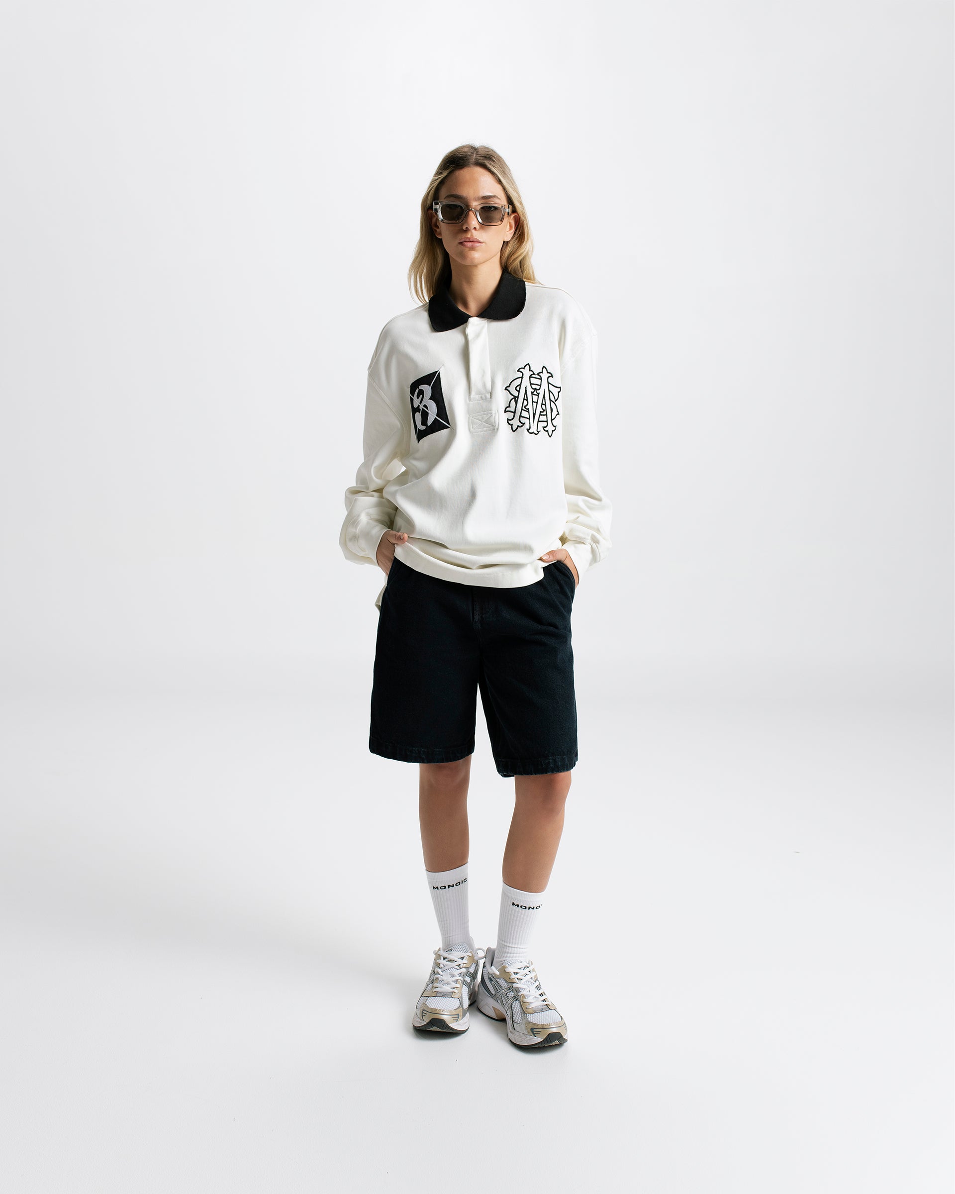 Ivory White Rugby Polo Shirt | Parisian Dreams T-shirts | Monoic Studios