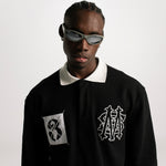 Jet Black Rugby Polo Shirt | Parisian Dreams T-shirts | Monoic Studios