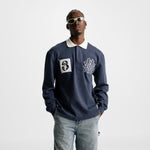 Navy Blue Rugby Polo Shirt | Parisian Dreams T-shirts | Monoic Studios