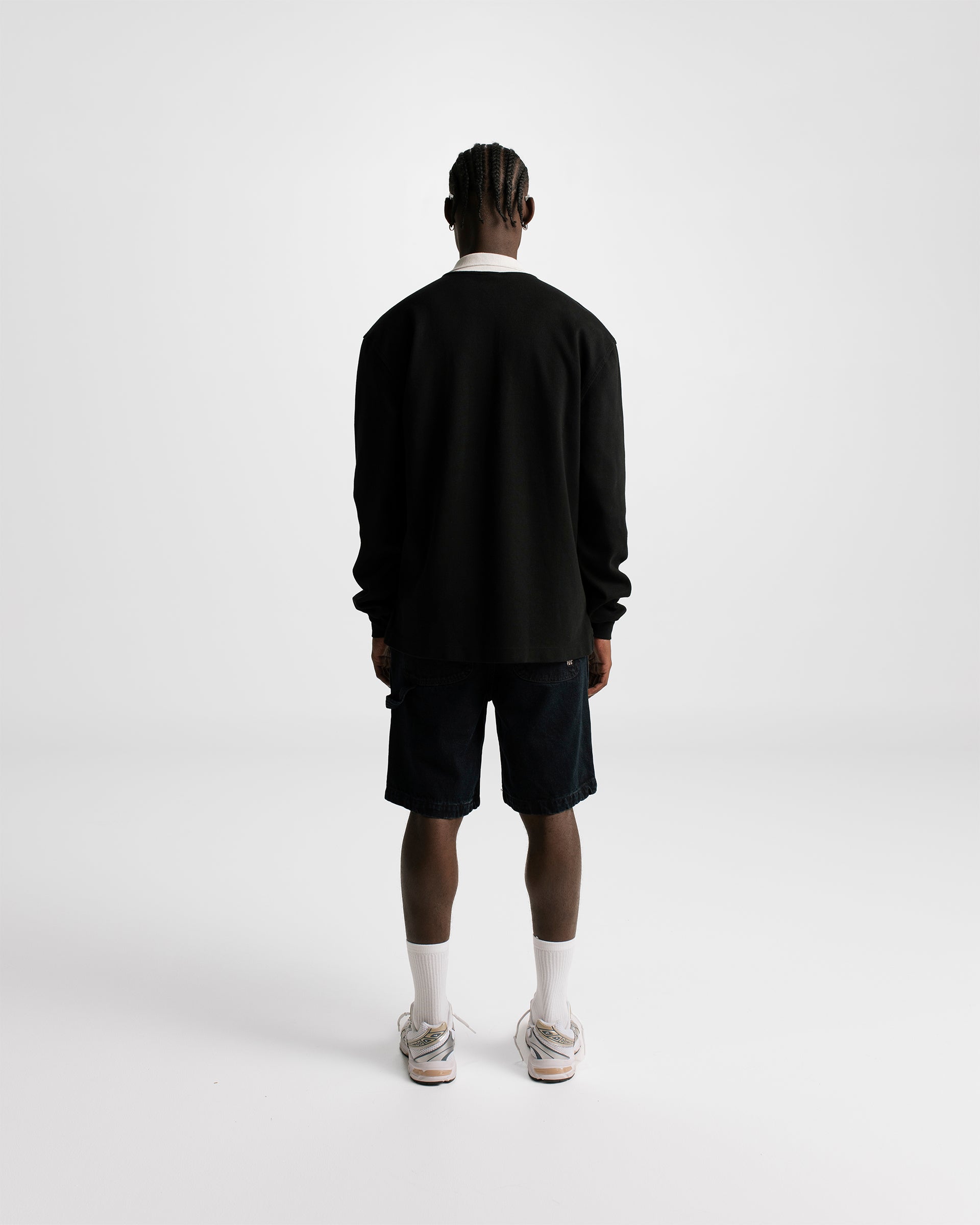 Jet Black Rugby Polo Shirt | Parisian Dreams T-shirts | Monoic Studios
