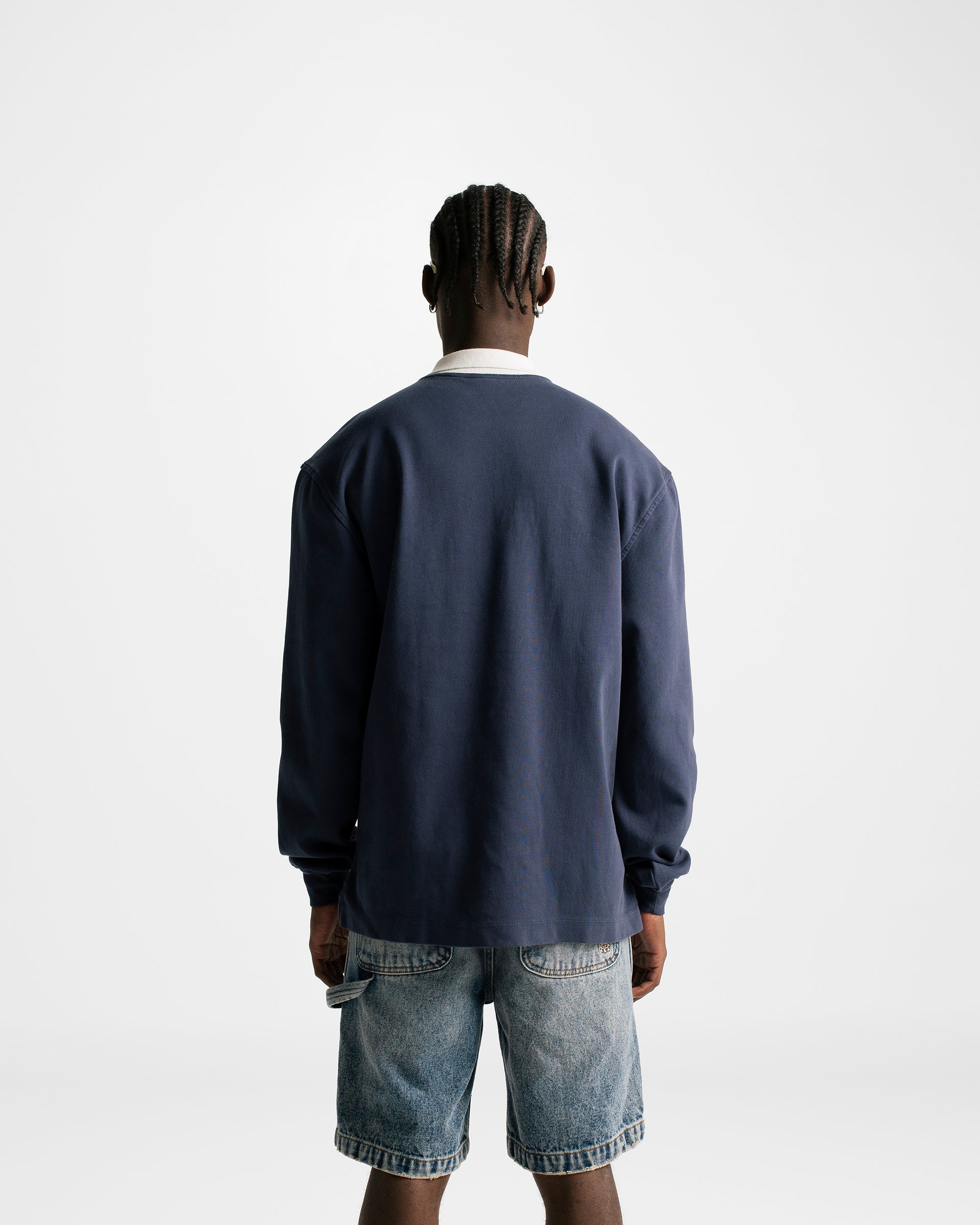 Navy Blue Rugby Polo Shirt | Parisian Dreams T-shirts | Monoic Studios