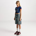 Monoic Paris Crop Top Navy Blue and Red | Parisian Dreams T-shirts | Monoic Studios