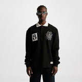 Jet Black Rugby Polo Shirt | Parisian Dreams T-shirts | Monoic Studios