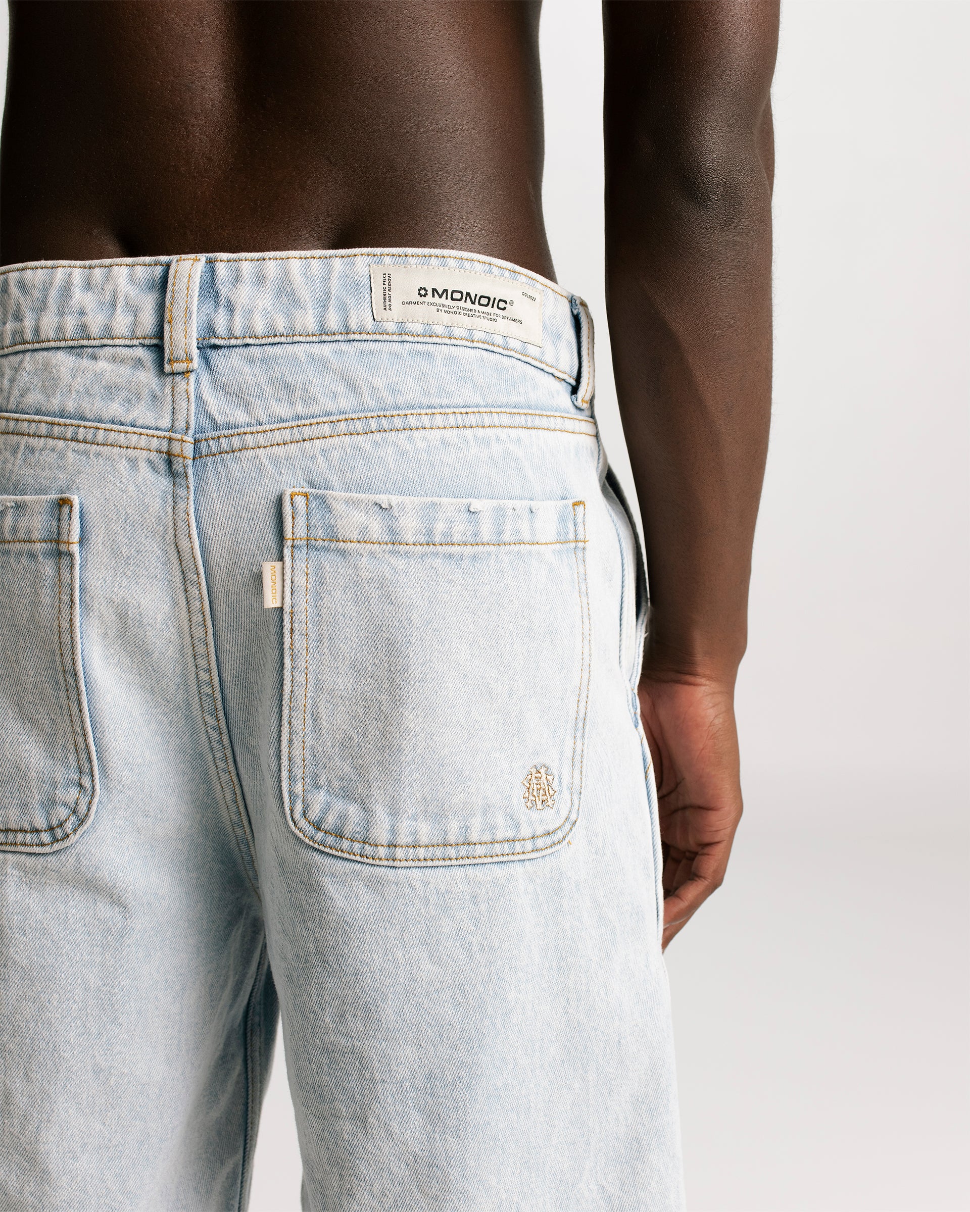 Monoic Denim Jorts Baby Blue | Parisian Dreams Pants | Monoic Studios
