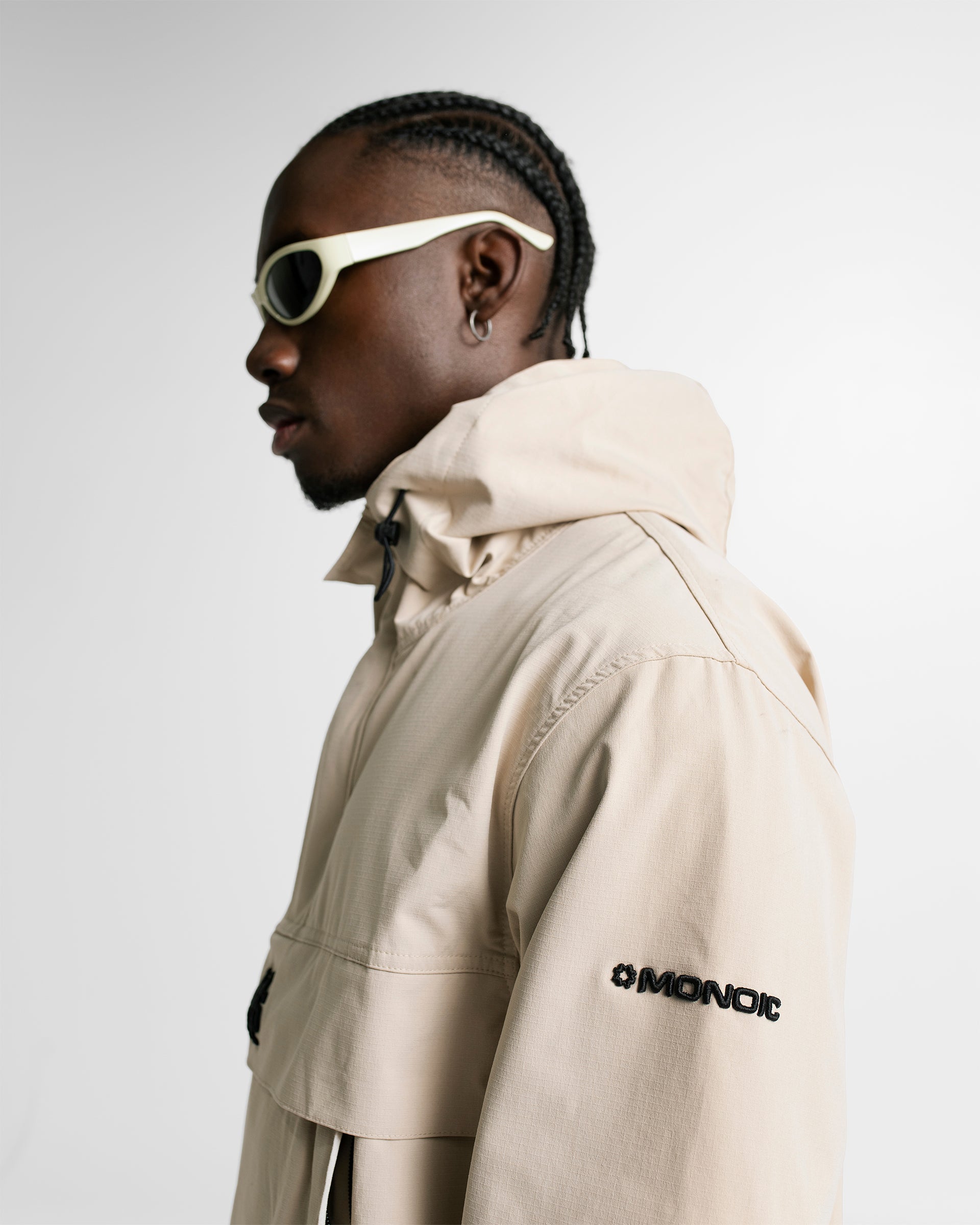 Monoic Windbreaker Jacket Beige | Parisian Dreams Jackets | Monoic Studios