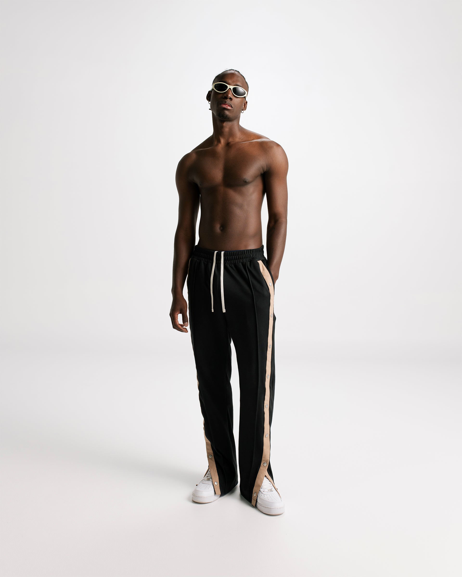 Track Pant Monoic Black and Cream | Parisian Dreams Pants | Monoic Studios