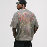 World Tour Boxy Fit T-Shirt - Distressed Grey (Exclusive)