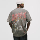 Monoic Eagle Oversized T-Shirt - Distressed Grey