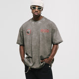 Monoic Eagle Oversized T-Shirt - Distressed Grey