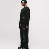 Long Sleeve Boxy T-Shirt – Jet Black