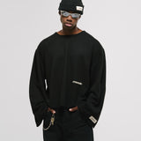 Long Sleeve Boxy T-Shirt – Jet Black