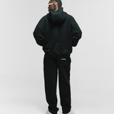 Basic Oversized Zip Hoodie V3 - Jet Black