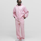 Basic Oversized Zip Hoodie V3 - Pastel Pink