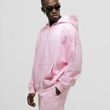 Basic Oversized Zip Hoodie V3 - Pastel Pink