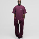 Basic Boxy Fit T-Shirt V3 - Burgundy