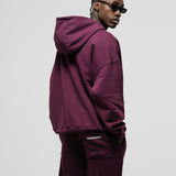 Basic Oversized Zip Hoodie V3 - Burgundy