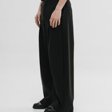 Barrel Fit Trousers - Black