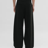 Barrel Fit Trousers - Black