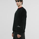 Checkered Knitwear Sweater - Black
