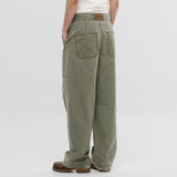 Wide Fit Chore Pants - Olive