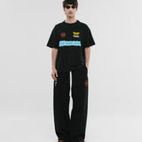Oversized Racing T-Shirt - Jet Black