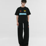 Oversized Racing T-Shirt - Jet Black