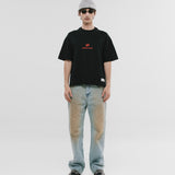 Boxy Fit Don't Look T-Shirt - Jet Black