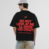 Boxy Fit Don't Look T-Shirt - Jet Black