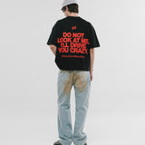 Boxy Fit Don't Look T-Shirt - Jet Black