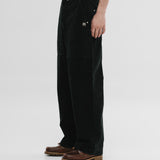 Wide Fit Chore Pants - Jet Black
