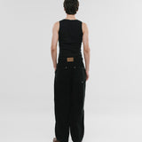 Wide Fit Chore Pants - Jet Black
