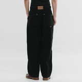 Wide Fit Chore Pants - Jet Black