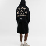 Oversized MONOIC F.C Hoodie - Jet Black